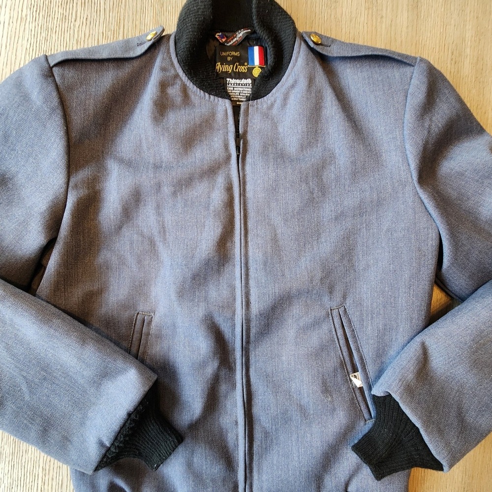 Vtg 90s Flying Cross Thinsulate Uniform Bomber Jacket USA Utility Outerwear Y2K